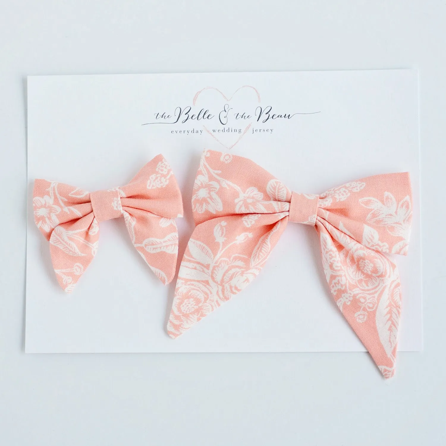 Men's Pocket Square / Peach Toile