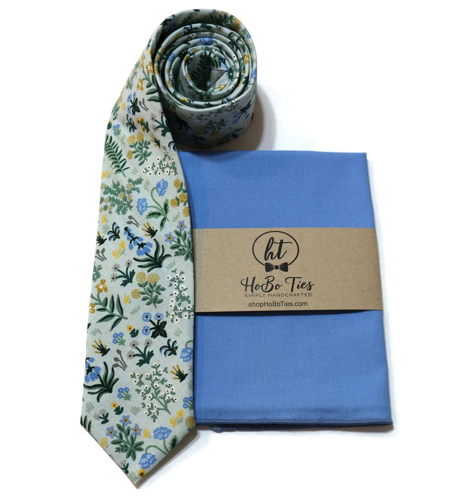 Mint Menagerie Garden Floral Necktie