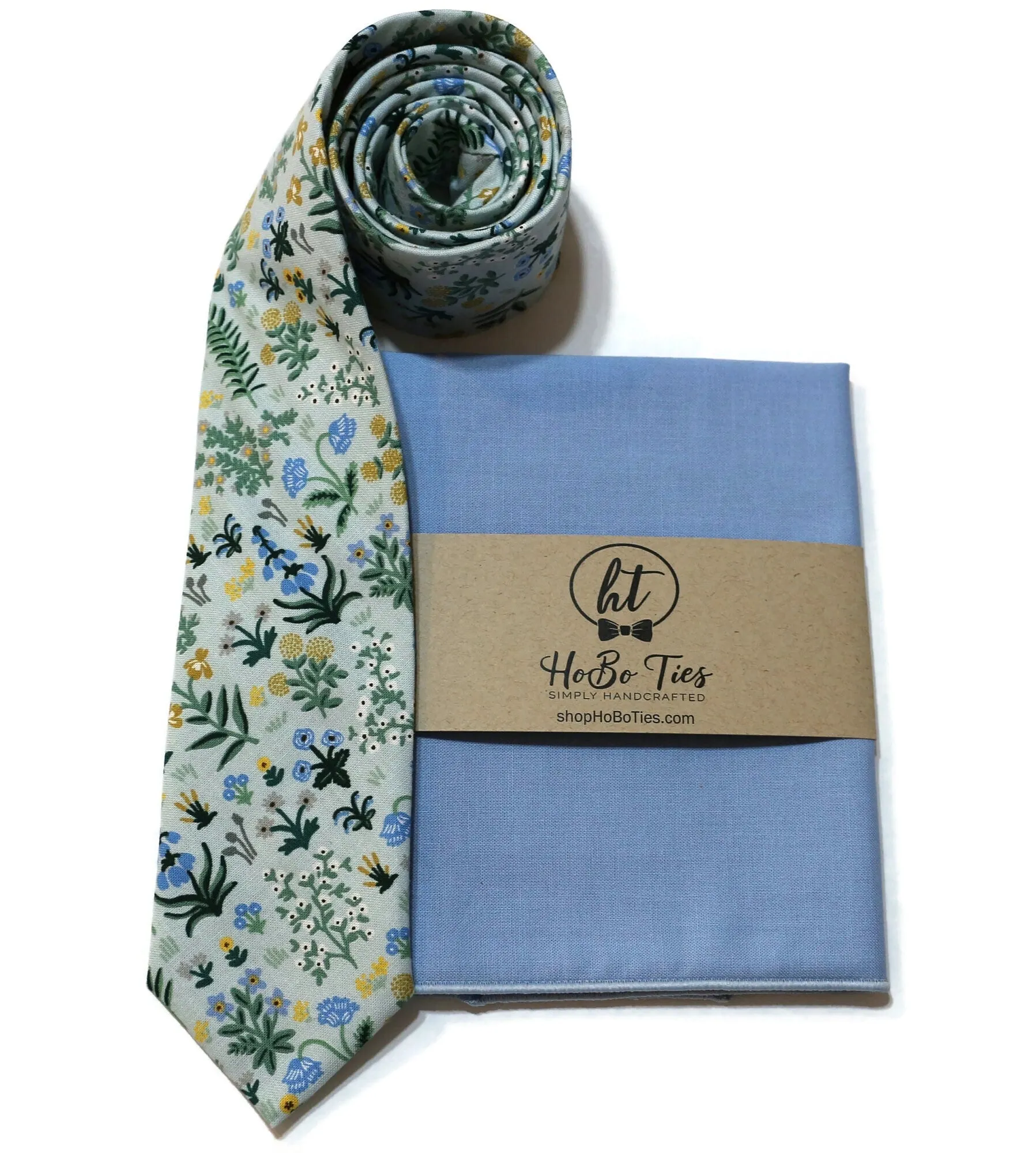 Mint Menagerie Garden Floral Necktie