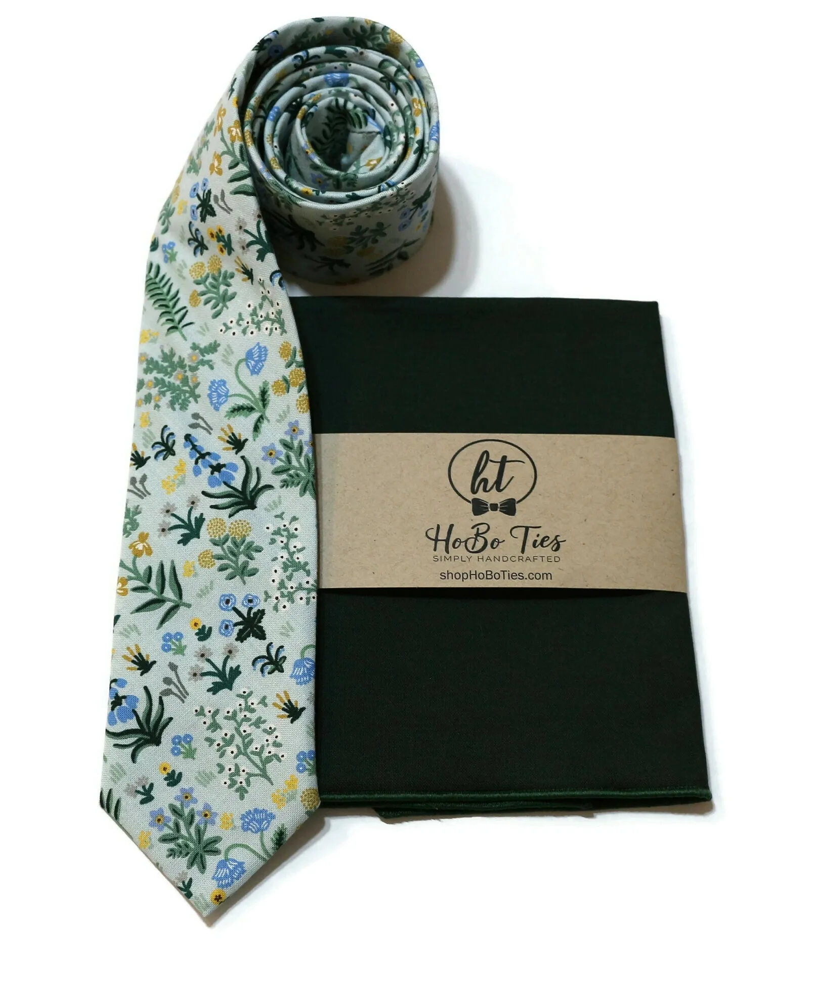 Mint Menagerie Garden Floral Necktie