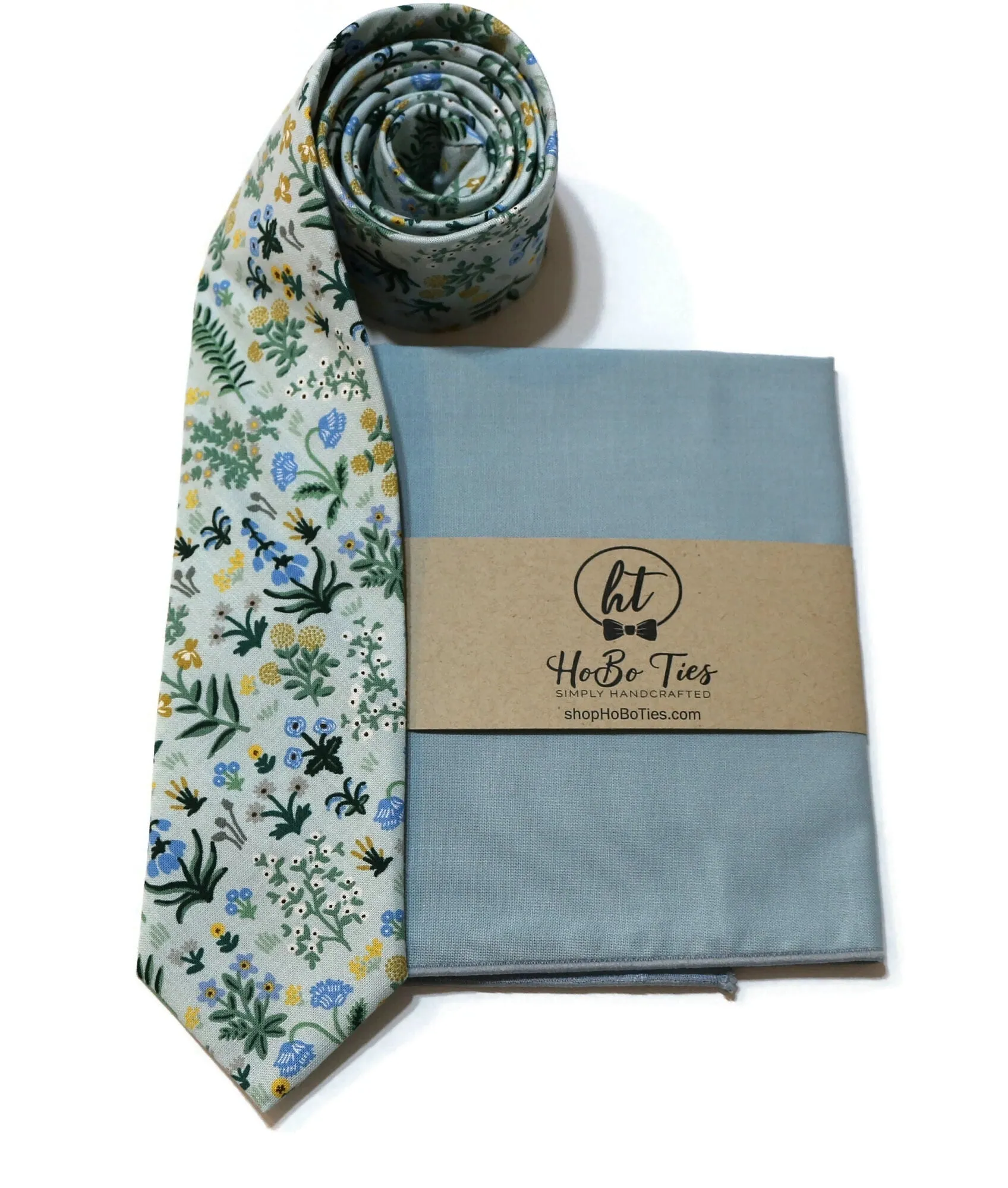 Mint Menagerie Garden Floral Necktie