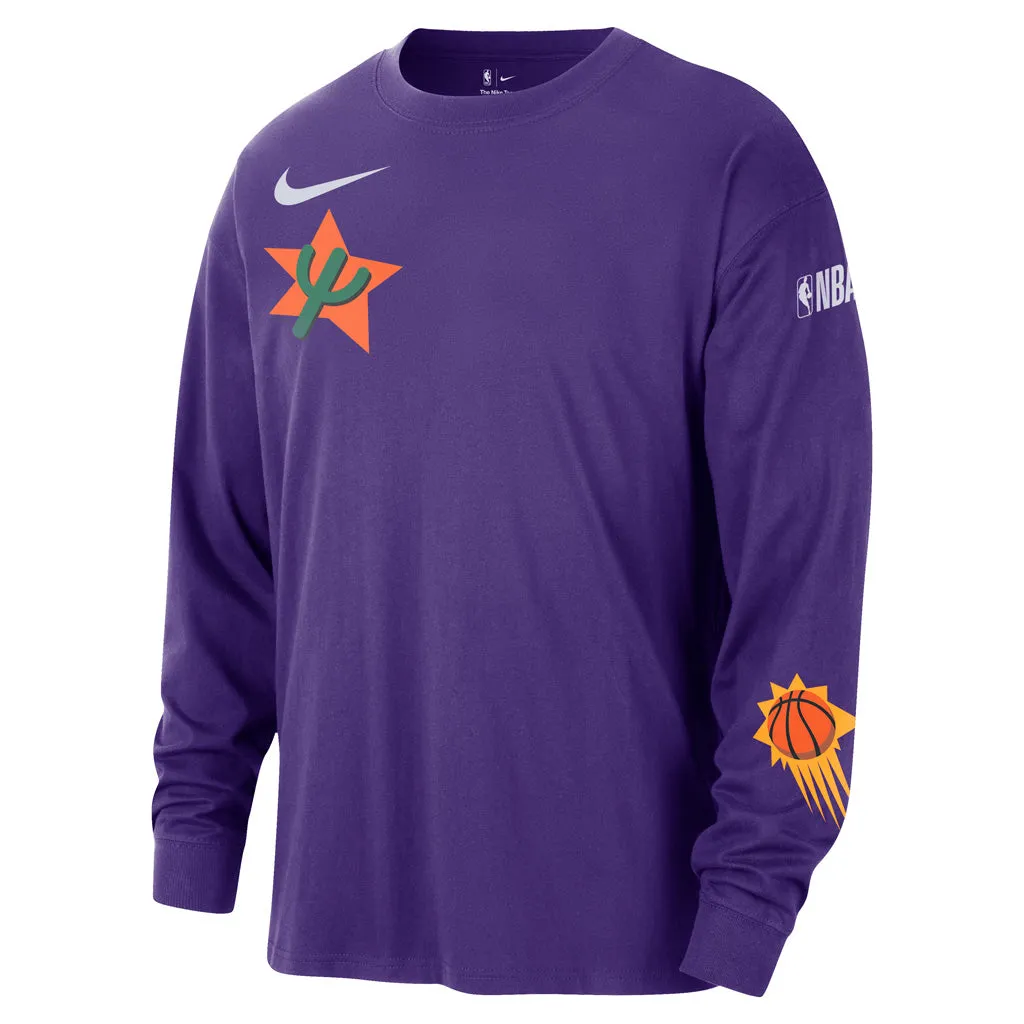 NBA Phoenix Suns Nike 2024/25 City Edition Max90 Long Sleeve T-Shirt