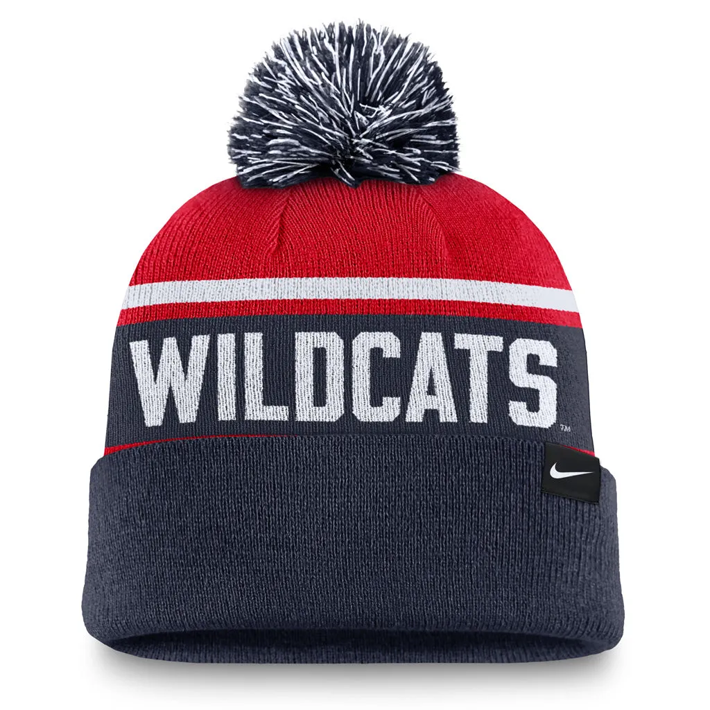 NCAA Arizona Wildcats Nike Peak Primary Alternate Pom Beanie Hat