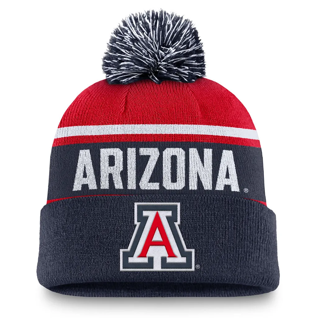 NCAA Arizona Wildcats Nike Peak Primary Alternate Pom Beanie Hat