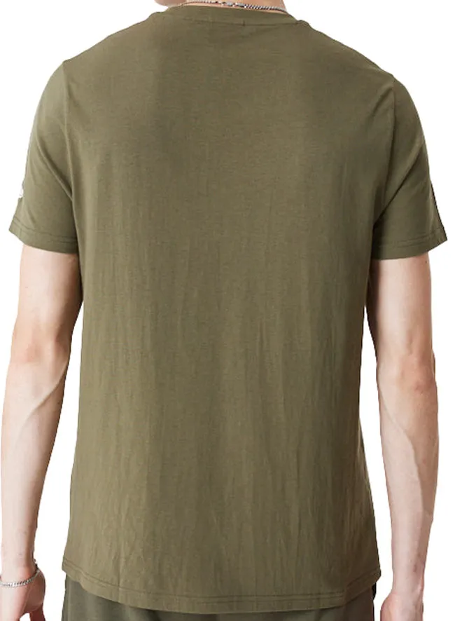 New Era Mens Essentials T Shirt New Olive White