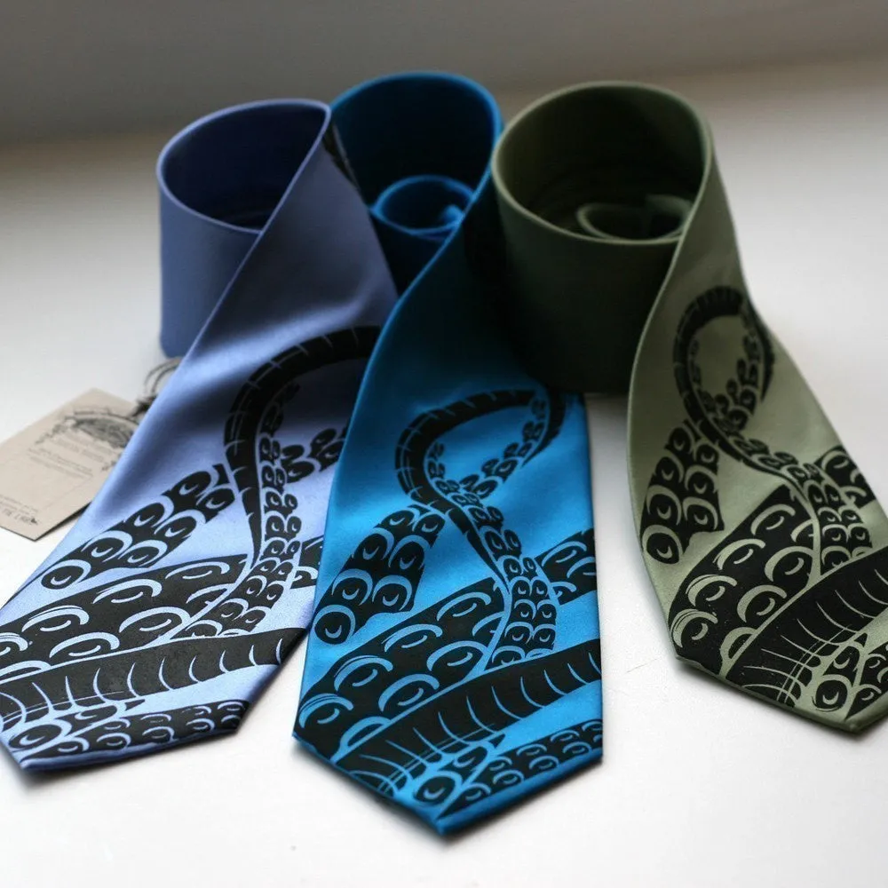 Octopus Tentacles Silk Necktie, Cthulhu Sucker Tie