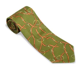 Olive Stirrups Necktie - F5578