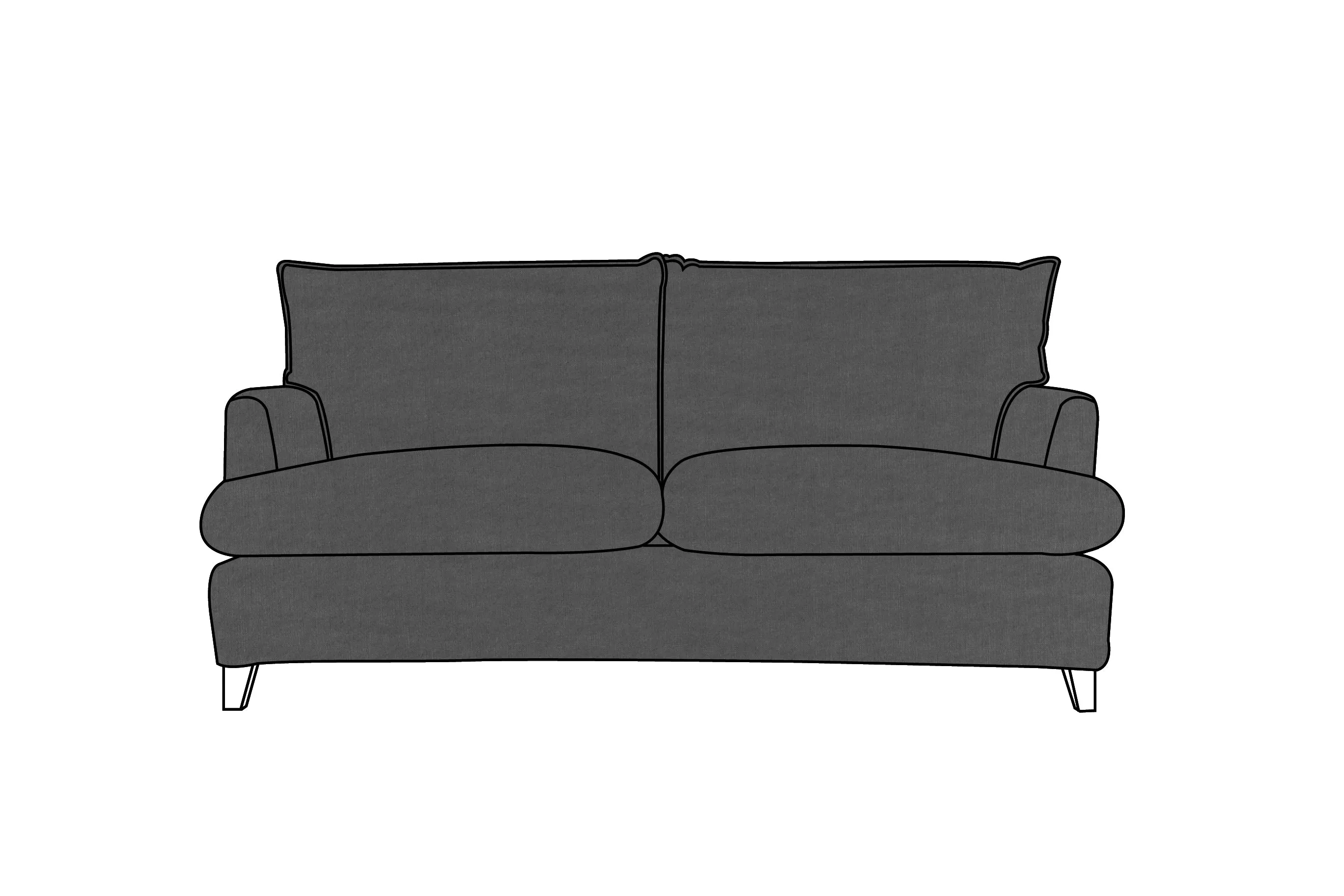 Padstow | 3 Seater Extra Loose Cover | Capri Dark Grey