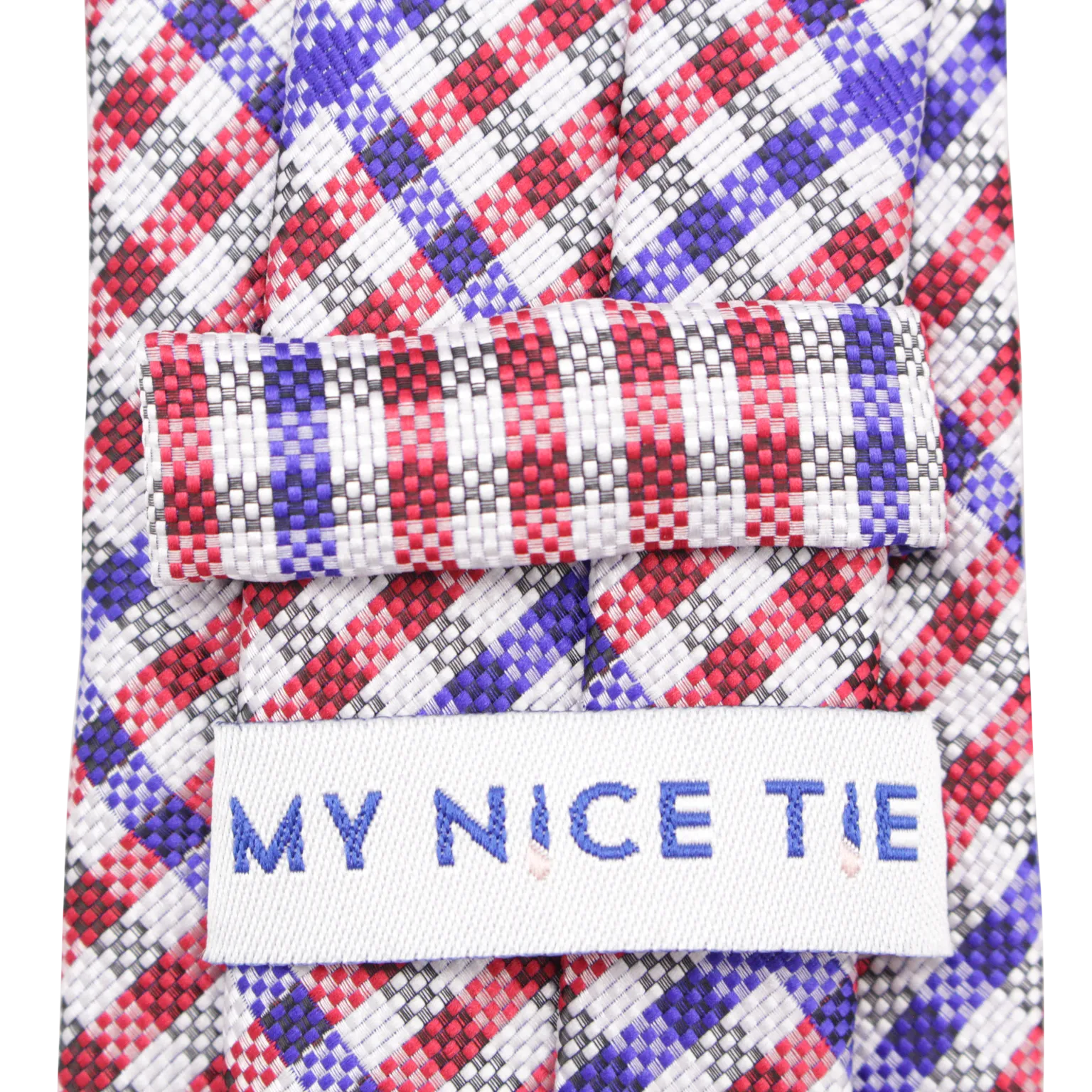 Patriot - Red, White, and Blue Gingham Patterned Necktie