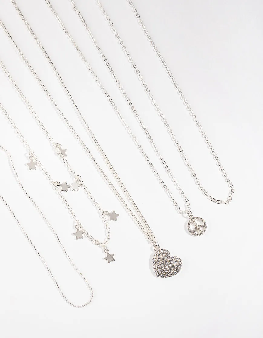 Peace & Love Necklace 5-Pack