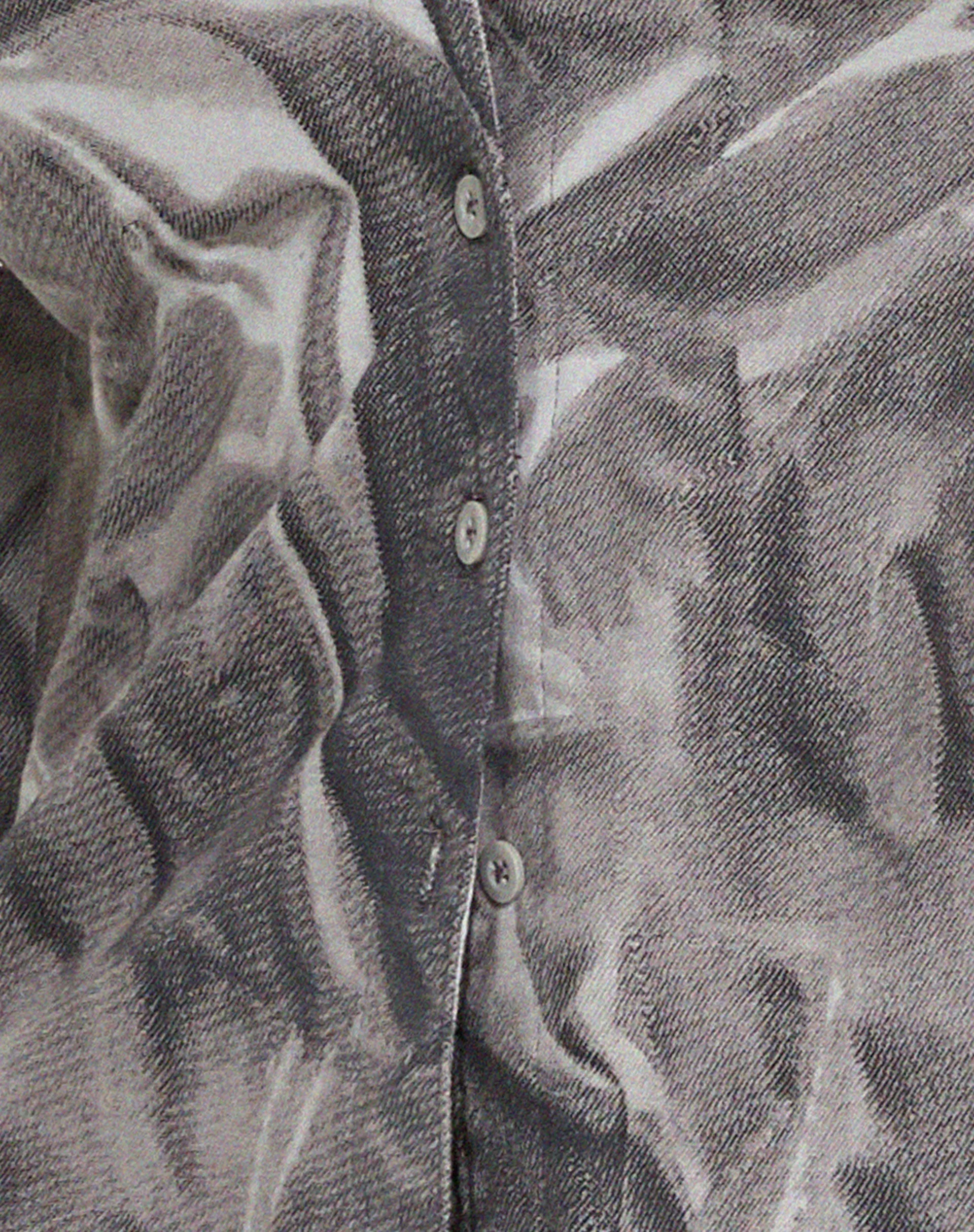 Phole Button Up Shirt in Dystopian Crease Grey