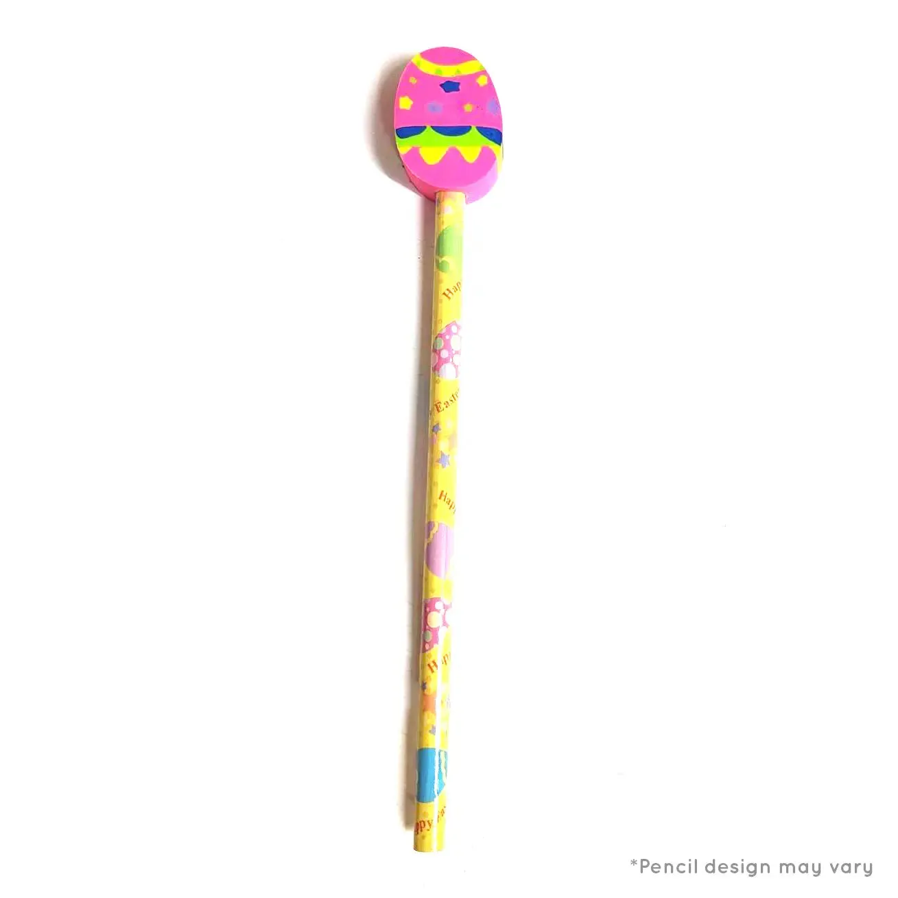 Pink Easter Egg Eraser with Pencil