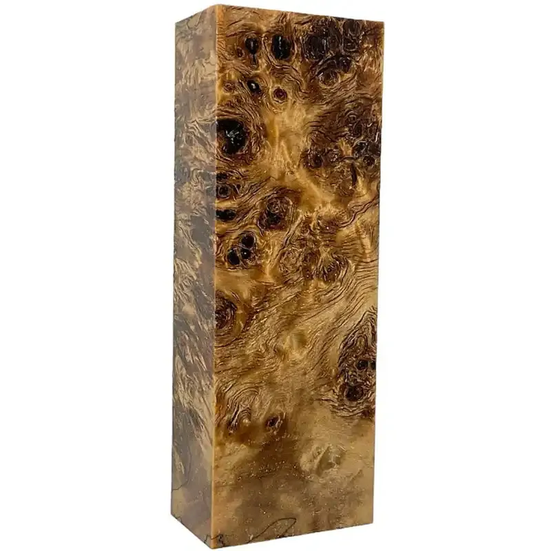 Poplar Burl- NATURAL- Stabilized & Dyed Wood by Raffir