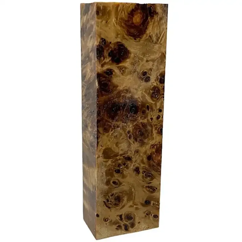 Poplar Burl- NATURAL- Stabilized & Dyed Wood by Raffir