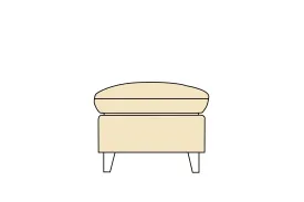 Positano | Footstool Extra Loose Cover | Miami Ivory