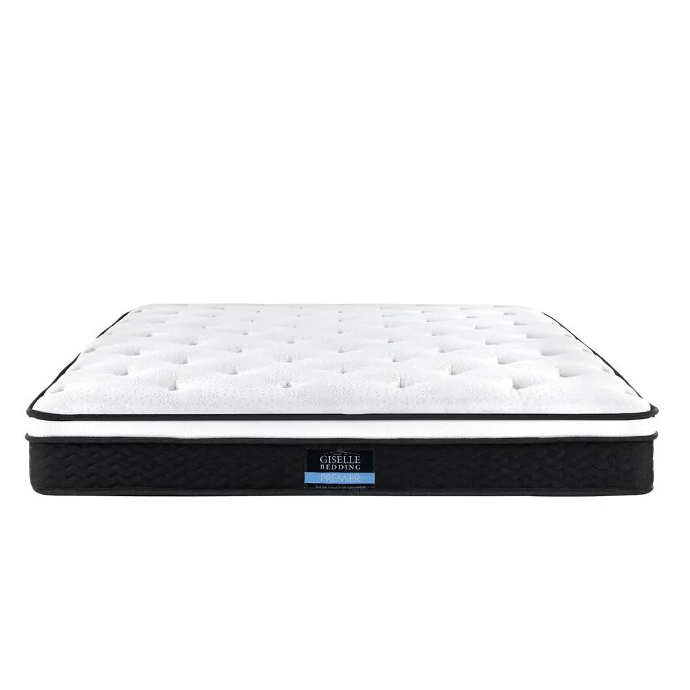 Queen Package | Wanda LED Storage Bed Grey & Bonita Euro Top Mattress (Medium Firm)