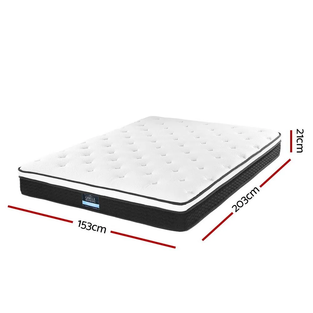 Queen Package | Wanda LED Storage Bed Grey & Bonita Euro Top Mattress (Medium Firm)