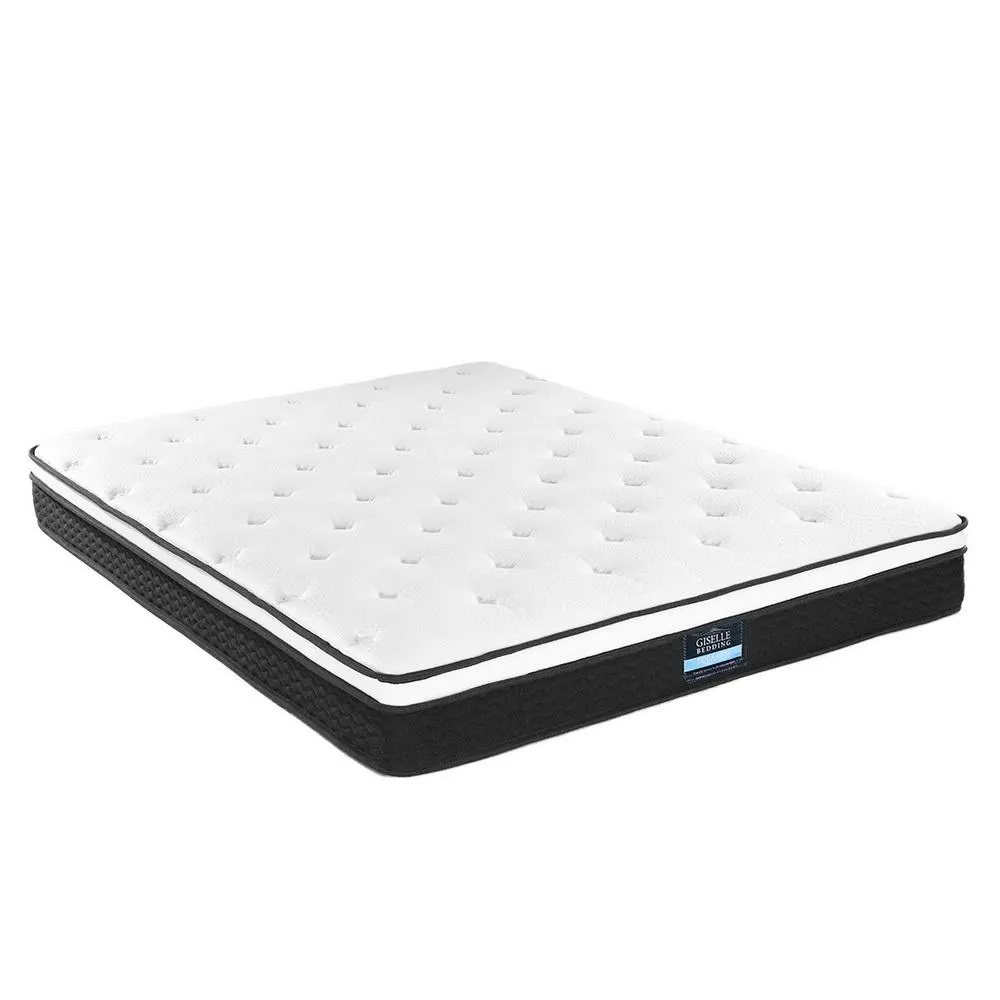 Queen Package | Wanda LED Storage Bed Grey & Bonita Euro Top Mattress (Medium Firm)