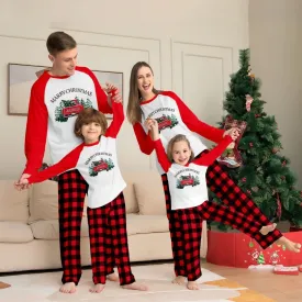 Red Car Printed Family Matching Christmas Pajamas Sets