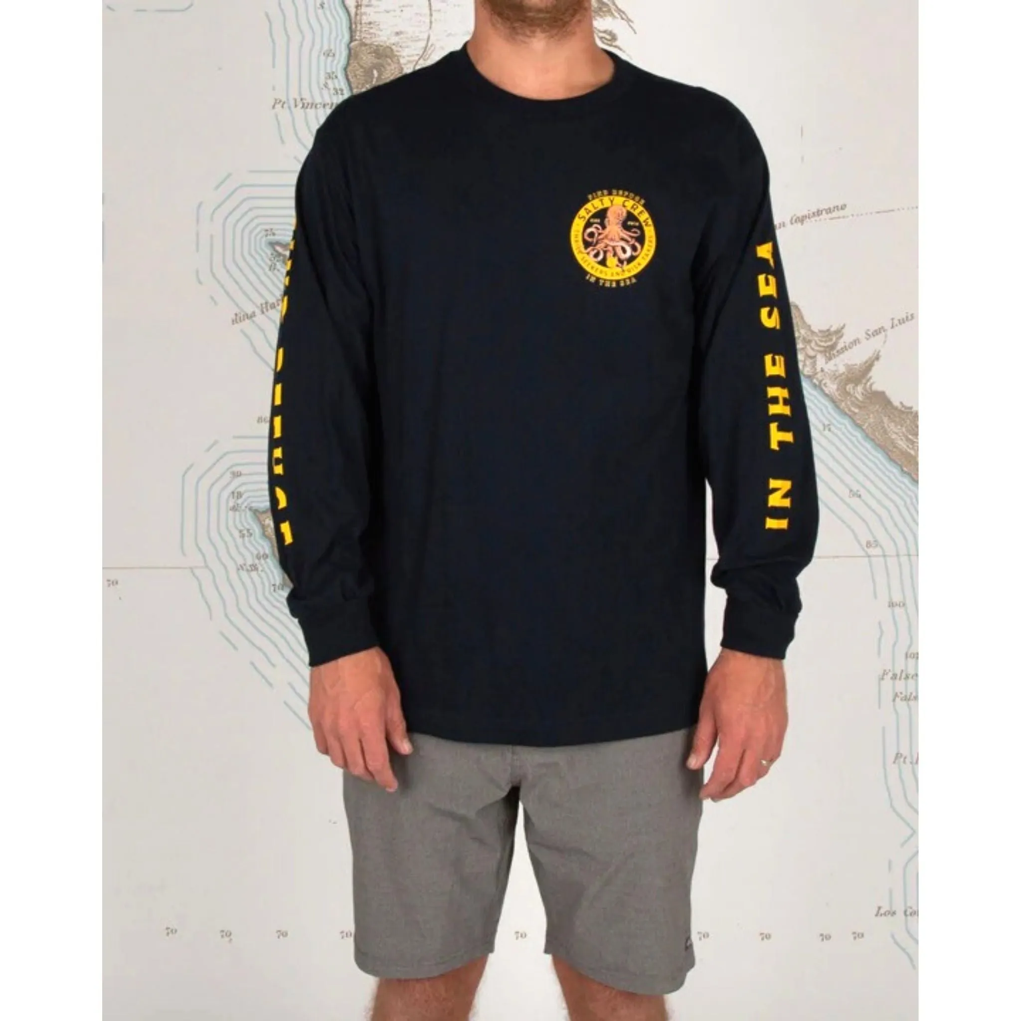 Salty Crew Deep Reach L S Tee Spruce S