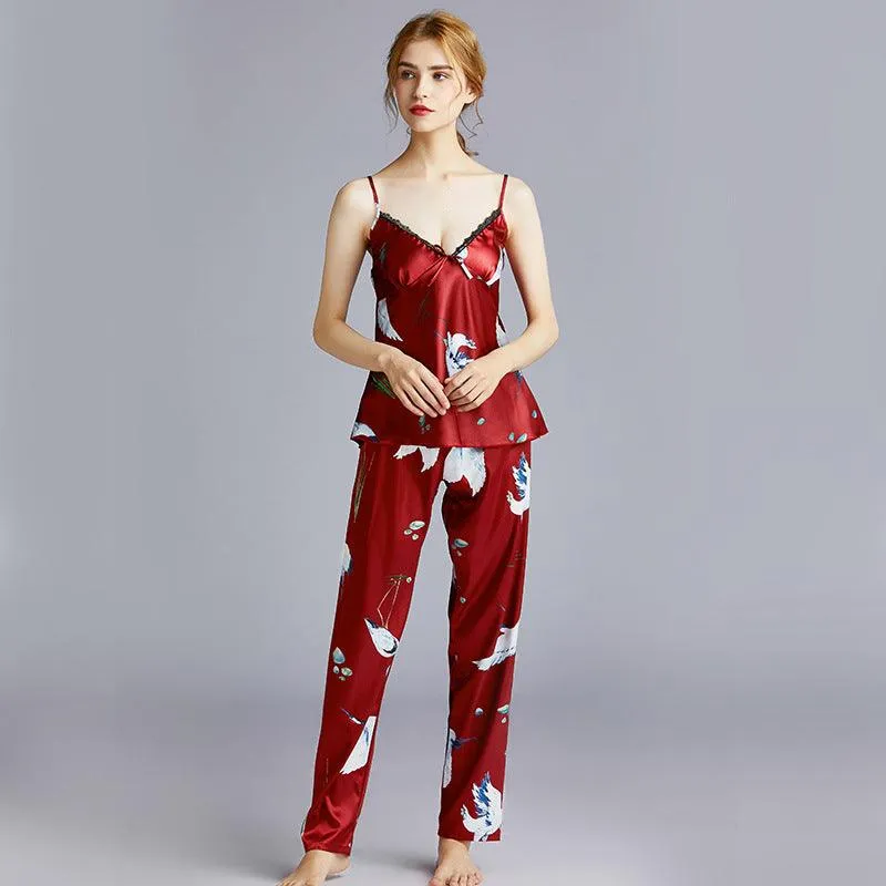 Silk sling pajamas set