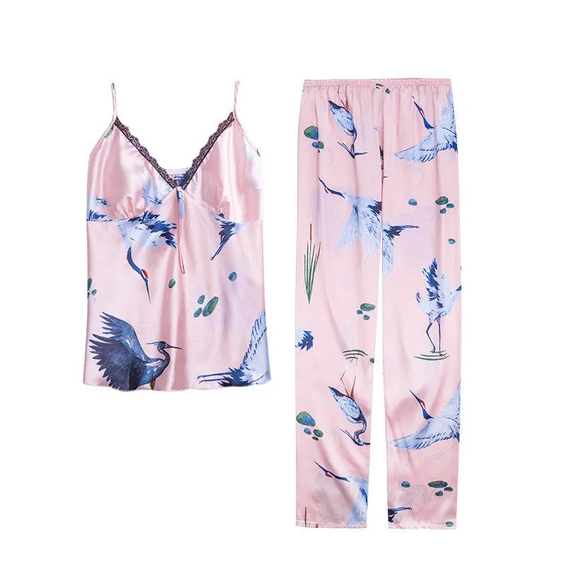 Silk sling pajamas set