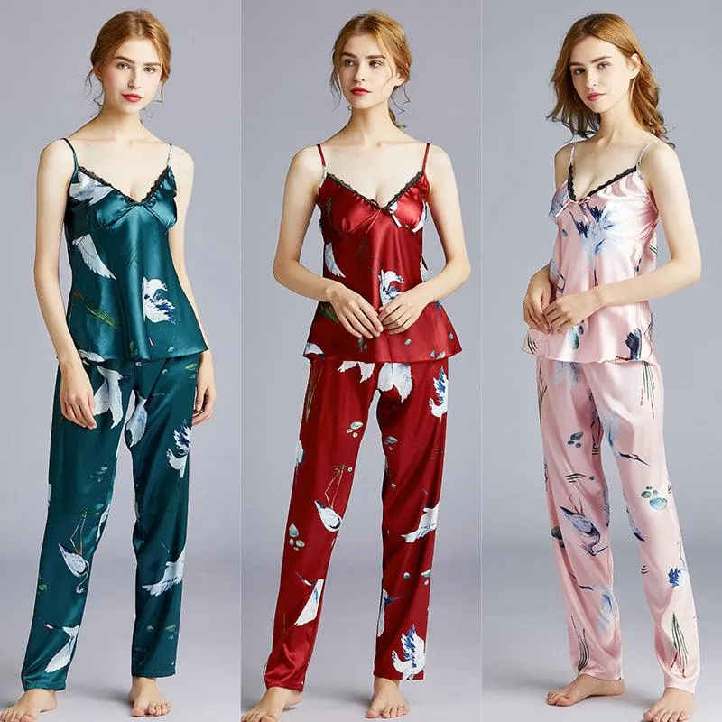 Silk sling pajamas set