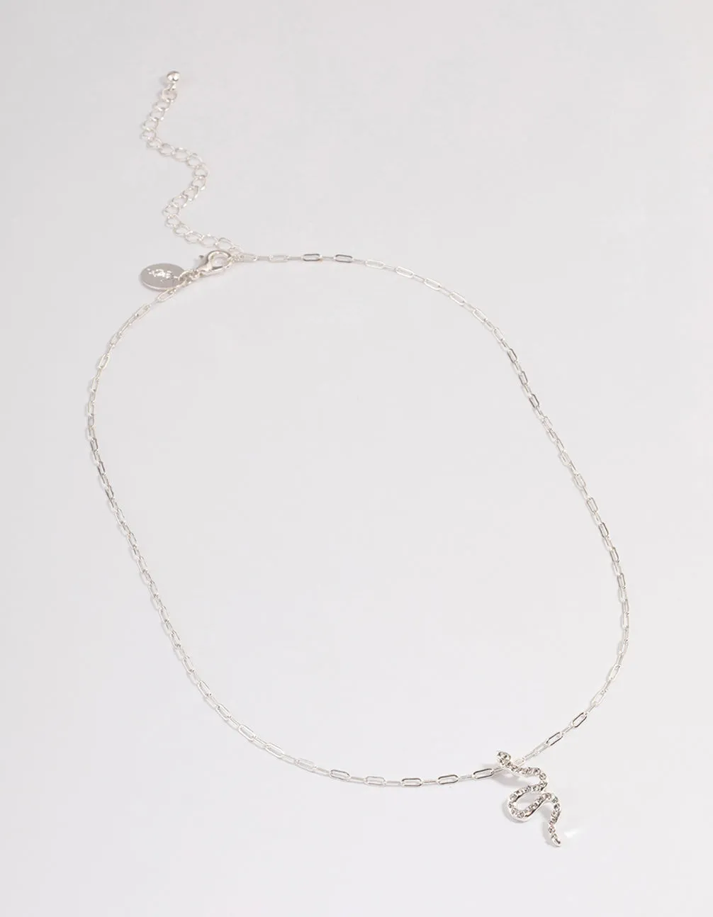 Silver Bling Snake Necklace