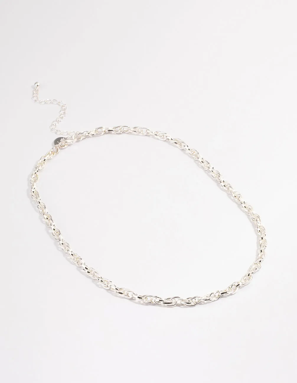 Silver Intertwined Chain Necklace