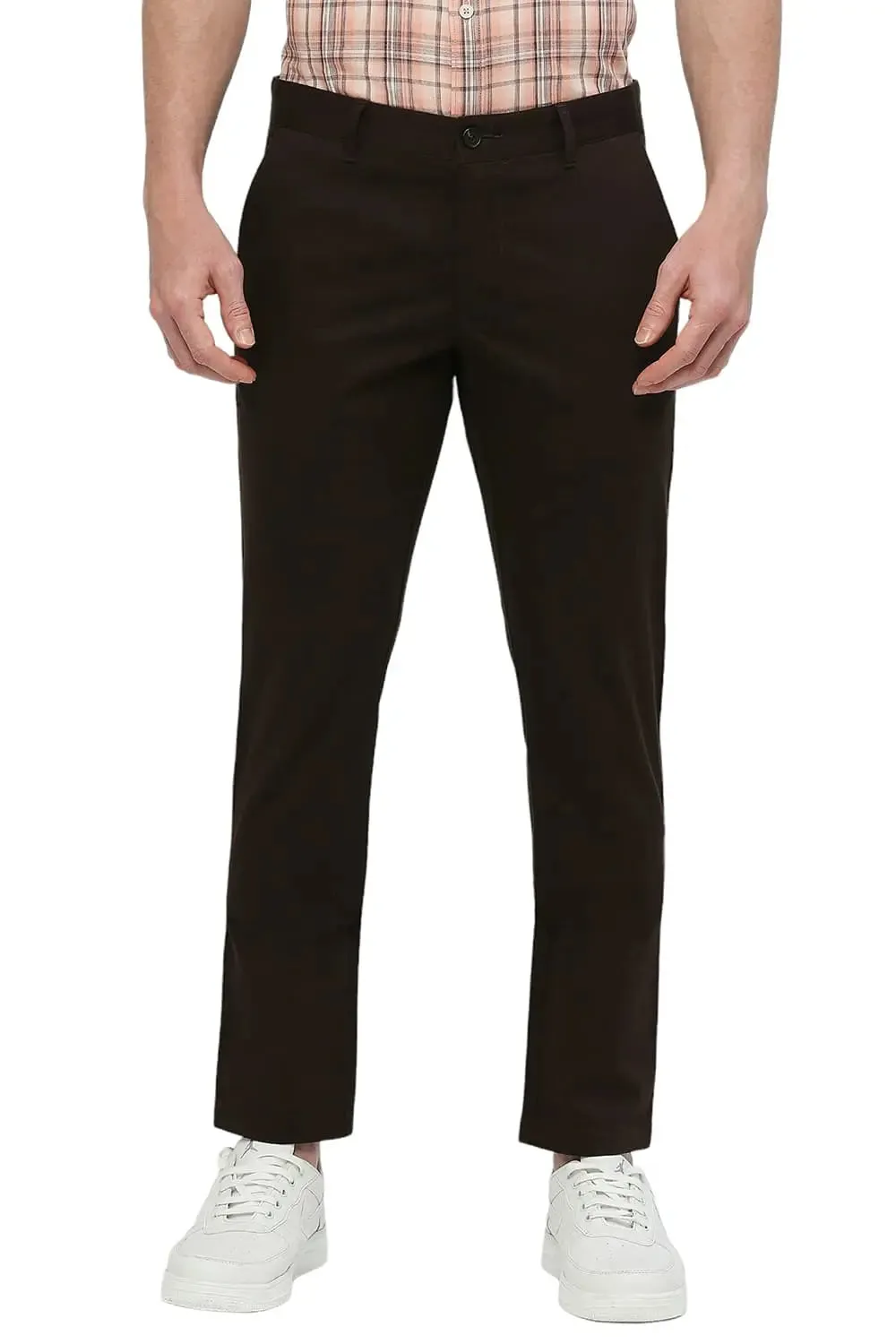 Skinny Fit Cotton Stretch Dobby Trousers