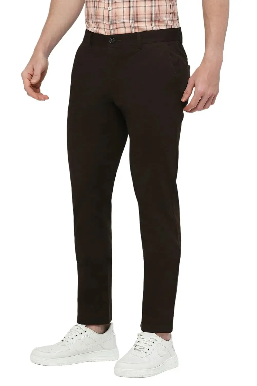 Skinny Fit Cotton Stretch Dobby Trousers