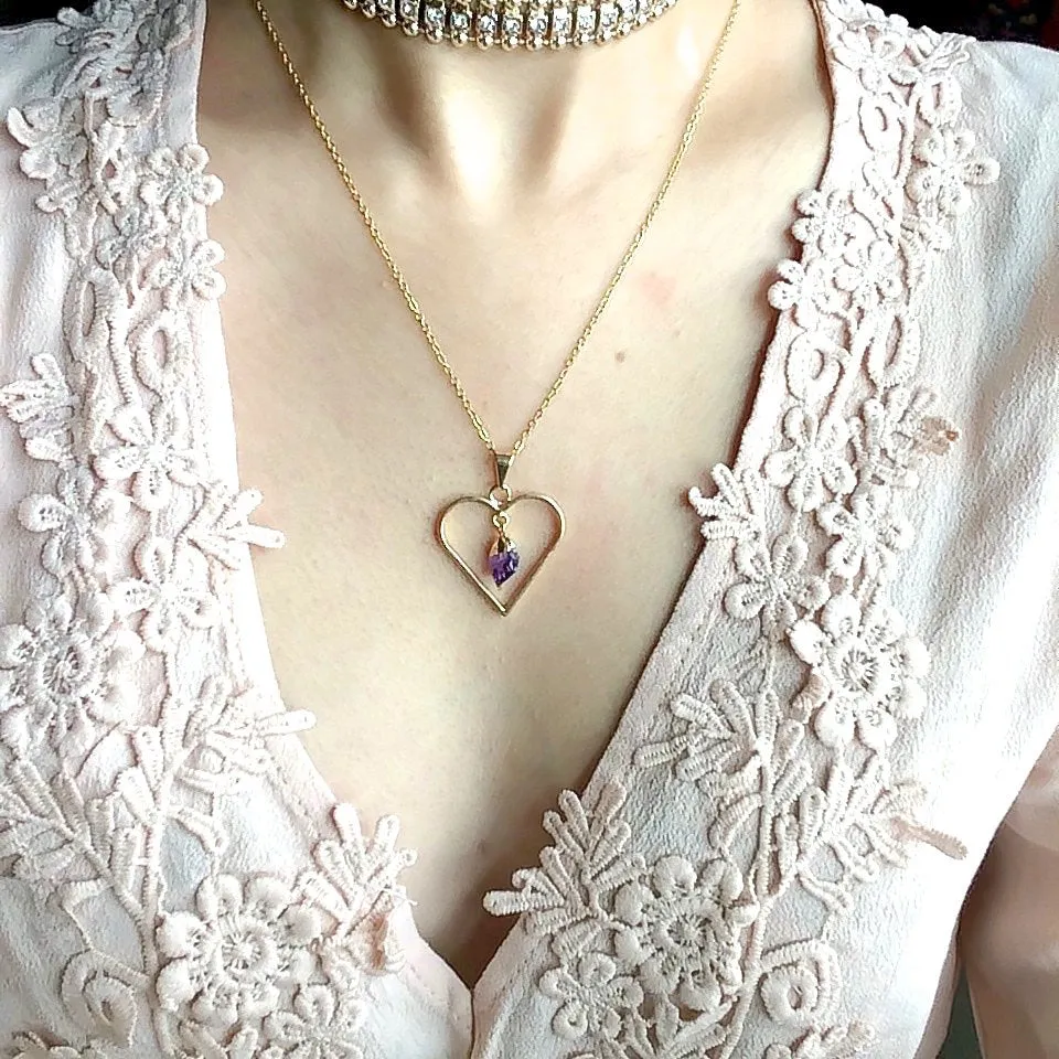 Sweetheart Amethyst Necklaces