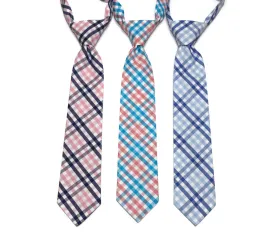 Tattersall Check Neckties- Boys Pre-Tied