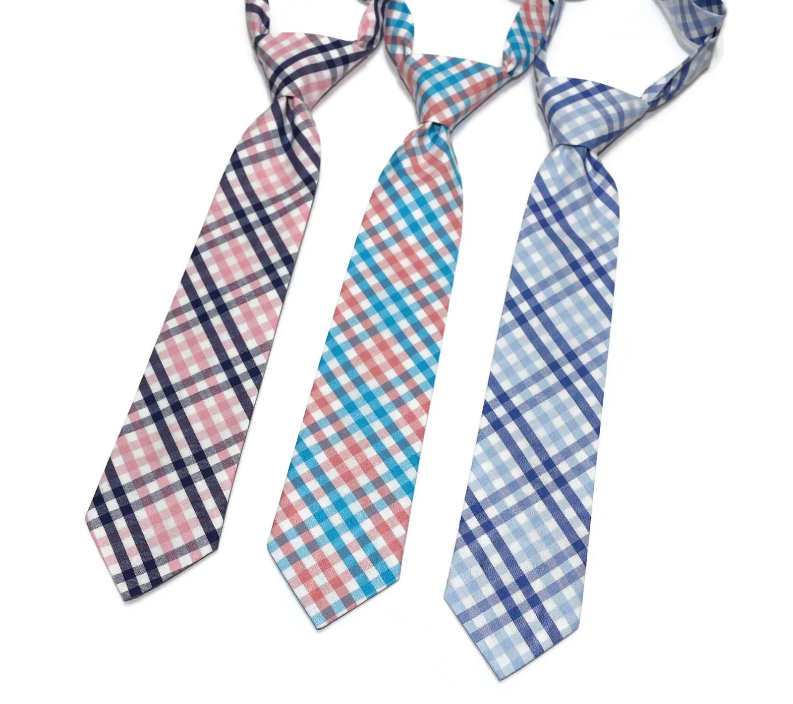 Tattersall Check Neckties- Boys Pre-Tied