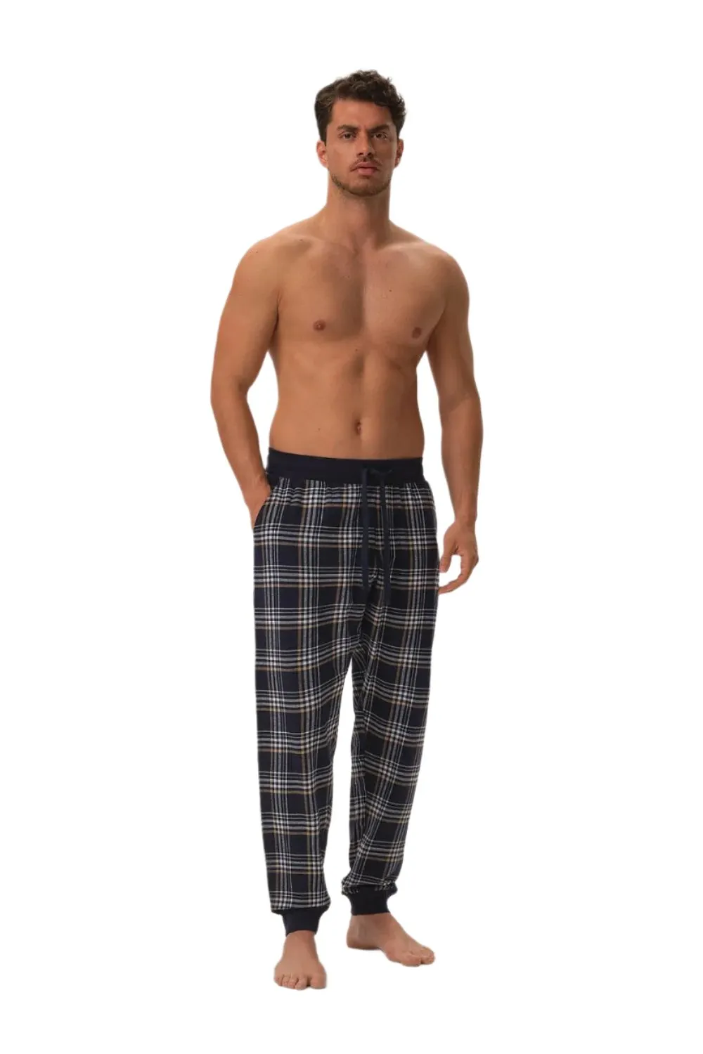 TEEK - Mens Pocketed Plaid Pajama Pants