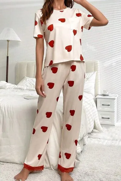 TEEK - White Pocketed Top and Drawstring Pants Lounge Set