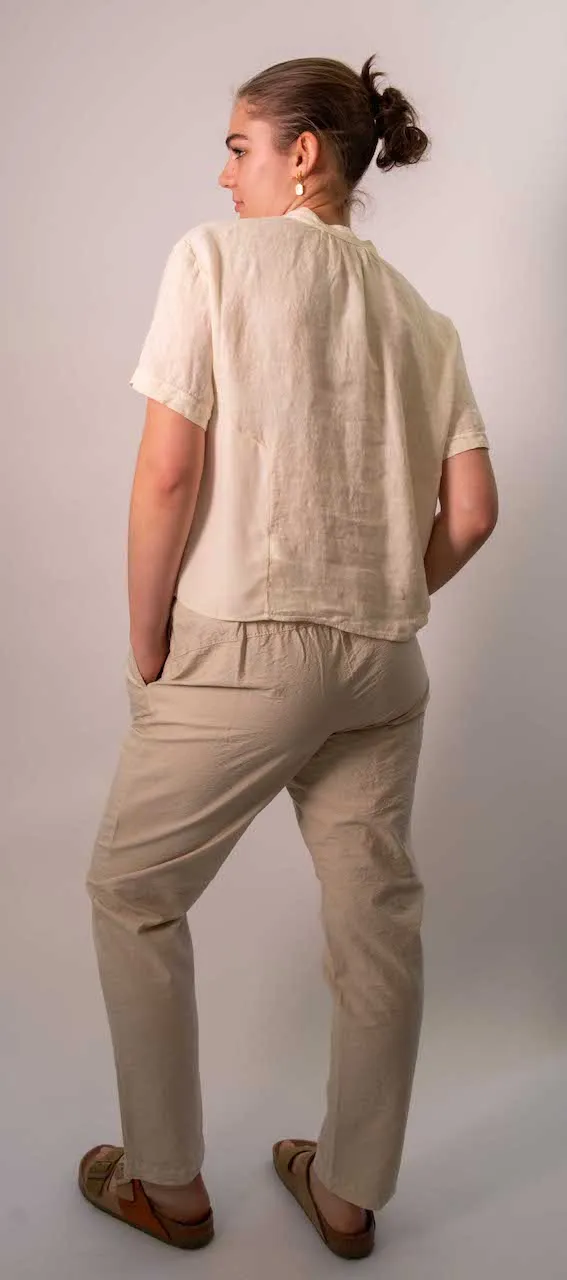 Transit Par Such Textured Casual trouser in Sand