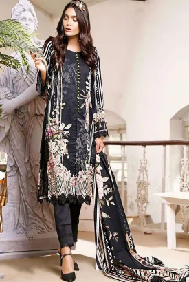 Unstitched Woman Black salwar kameez Cotton Dress Material