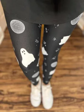 Witchful Thinking - Halloween Leggings: Disco Ghosts