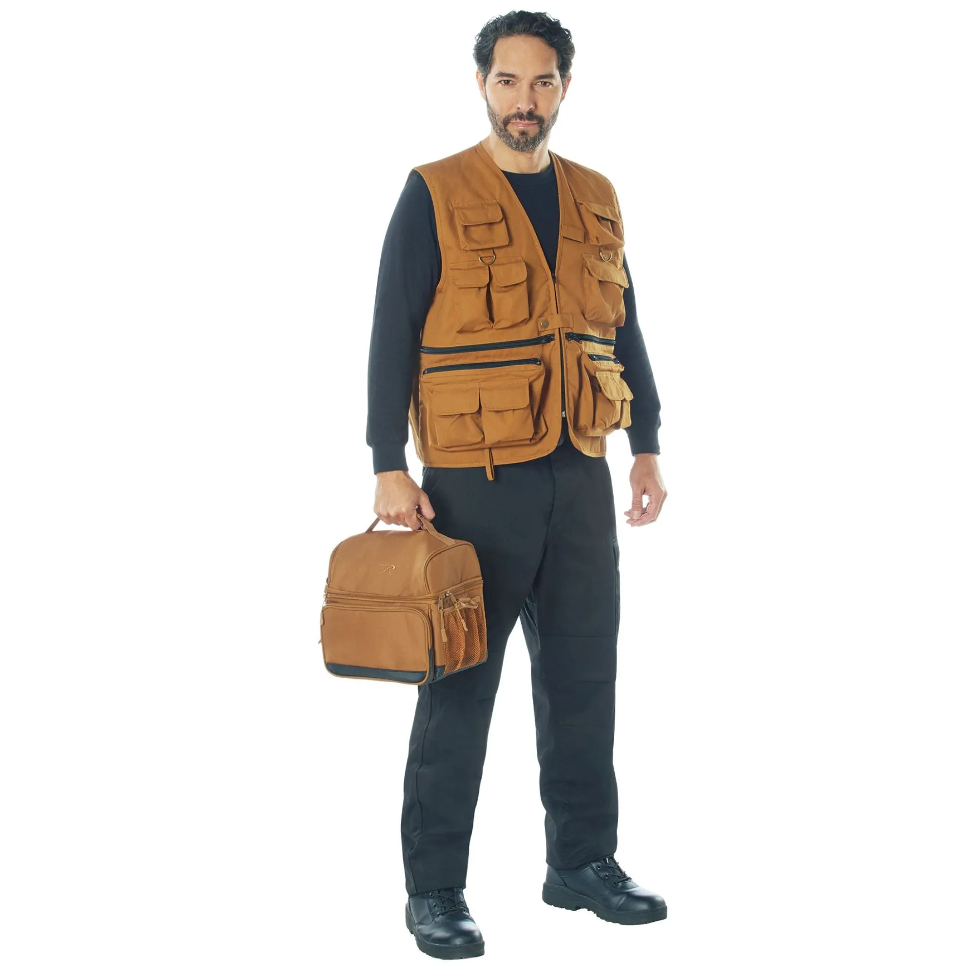 Work Brown - Fishing and Travel Vest 17 Pockets